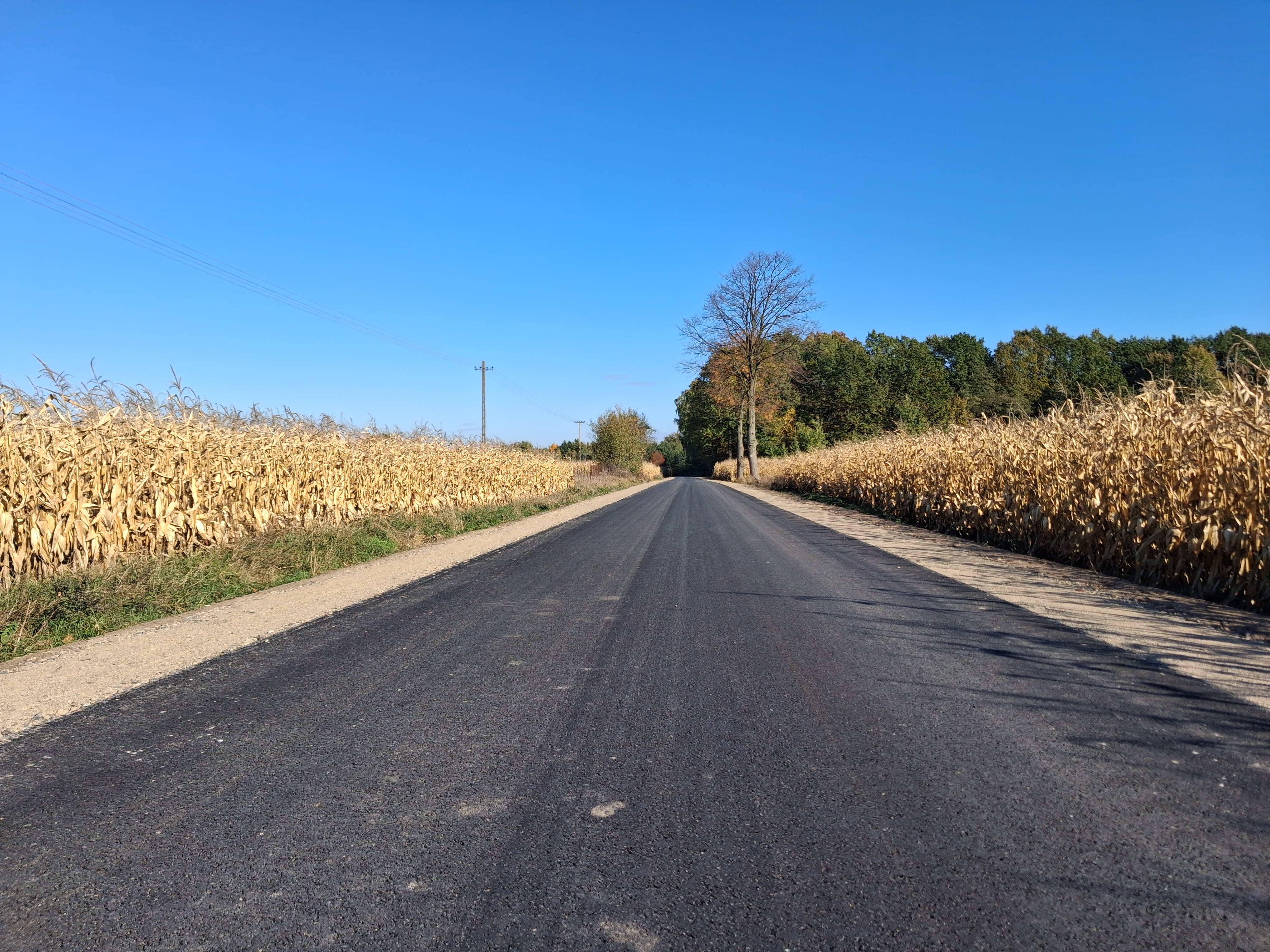 Droga w Sosnowicy po przebudowie 